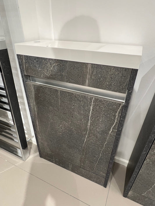 550MM CLOAKROOM BASIN UNIT VANITY DARK CONCRETE