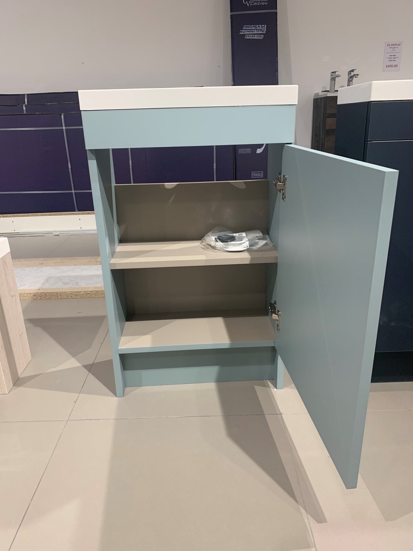 504MM CLOAKROOM JULE BASIN UNIT - FJORD GREEN MATT