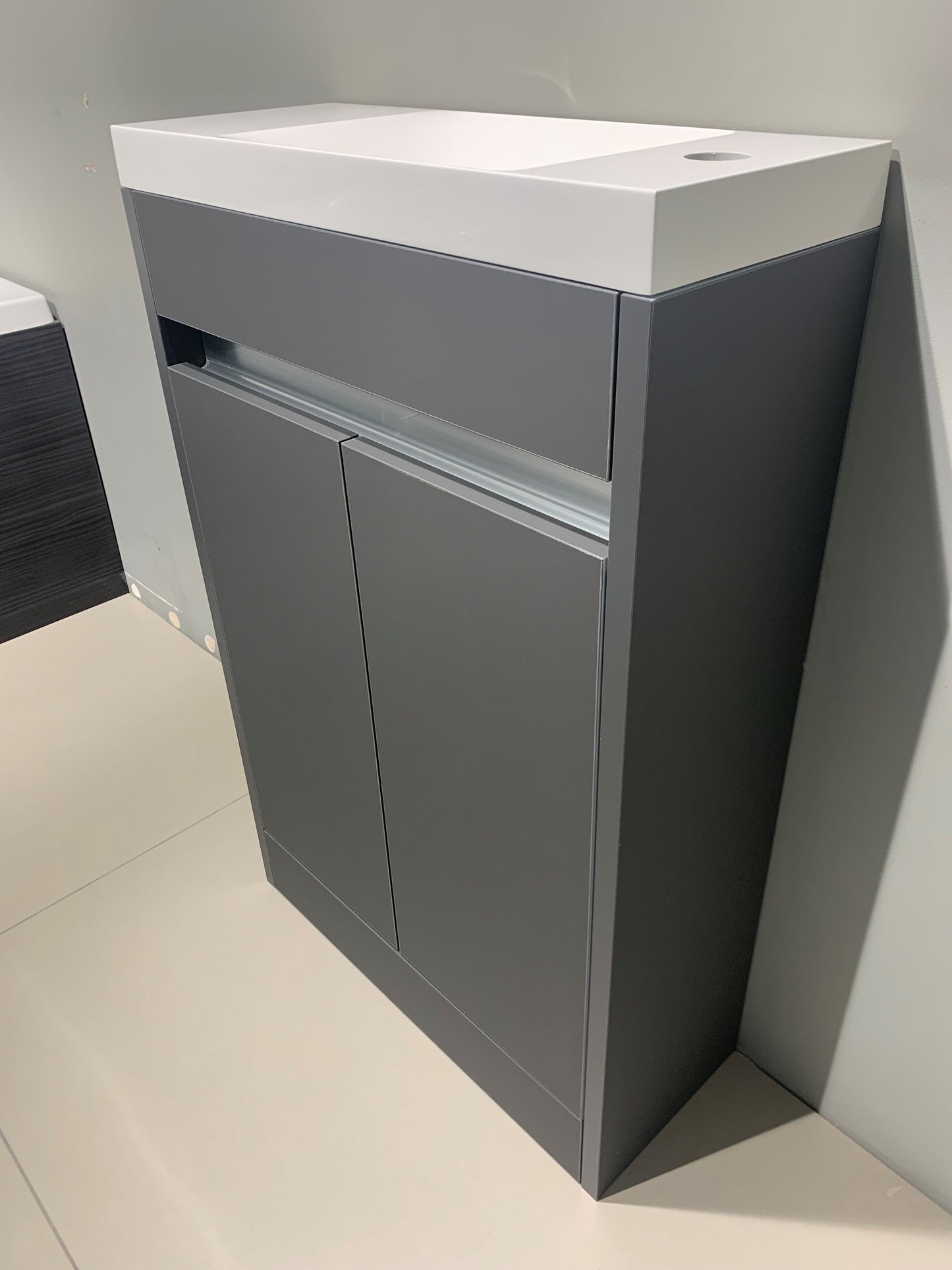 550MM CLOAKROOM JULE BASIN UNIT - ANTHRACITE MATT