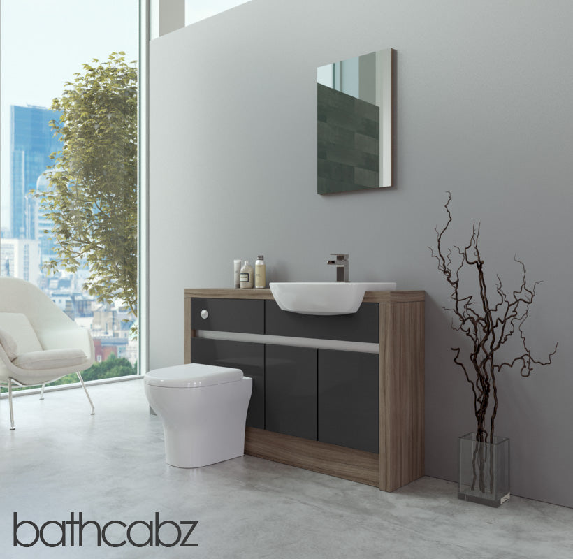 SIDONA DRIFTWOOD BASE UNITS BATHROOM FITTED FURNITURE
