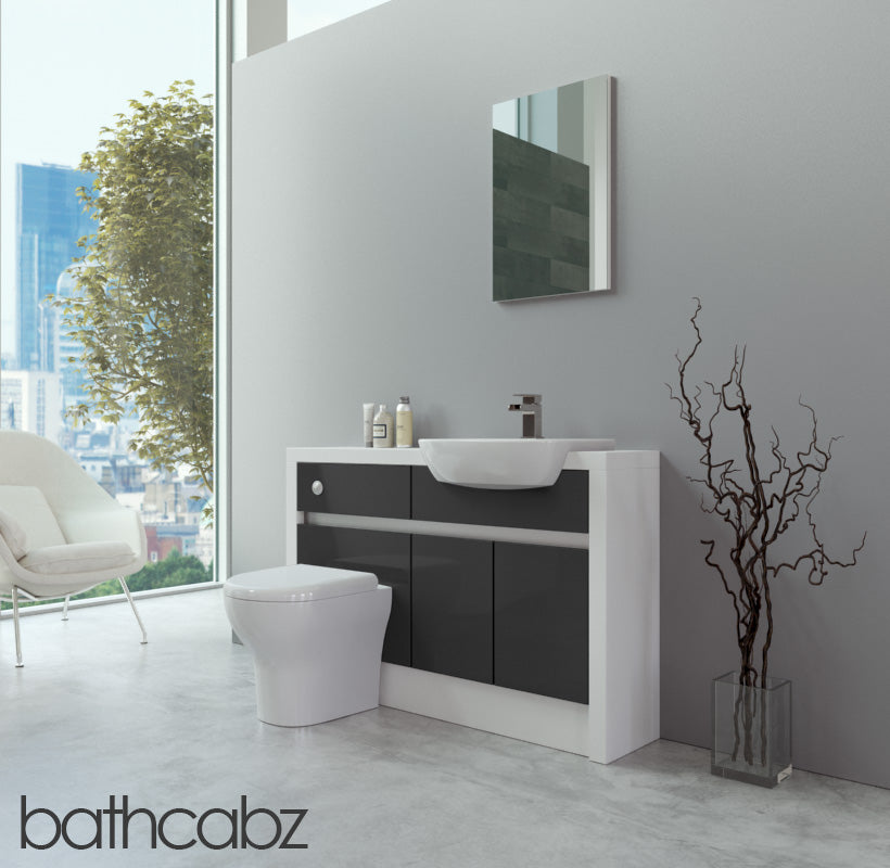 SIDONA WHITE MATT BASE UNITS BATHROOM FITTED FURNITURE