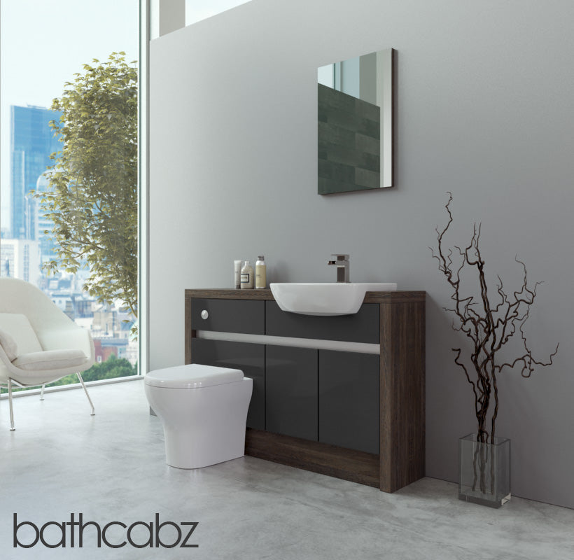 SIDONA MALI WENGE BASE UNITS BATHROOM FITTED FURNITURE