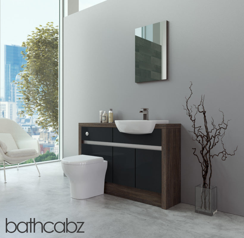 SIDONA MALI WENGE BASE UNITS BATHROOM FITTED FURNITURE