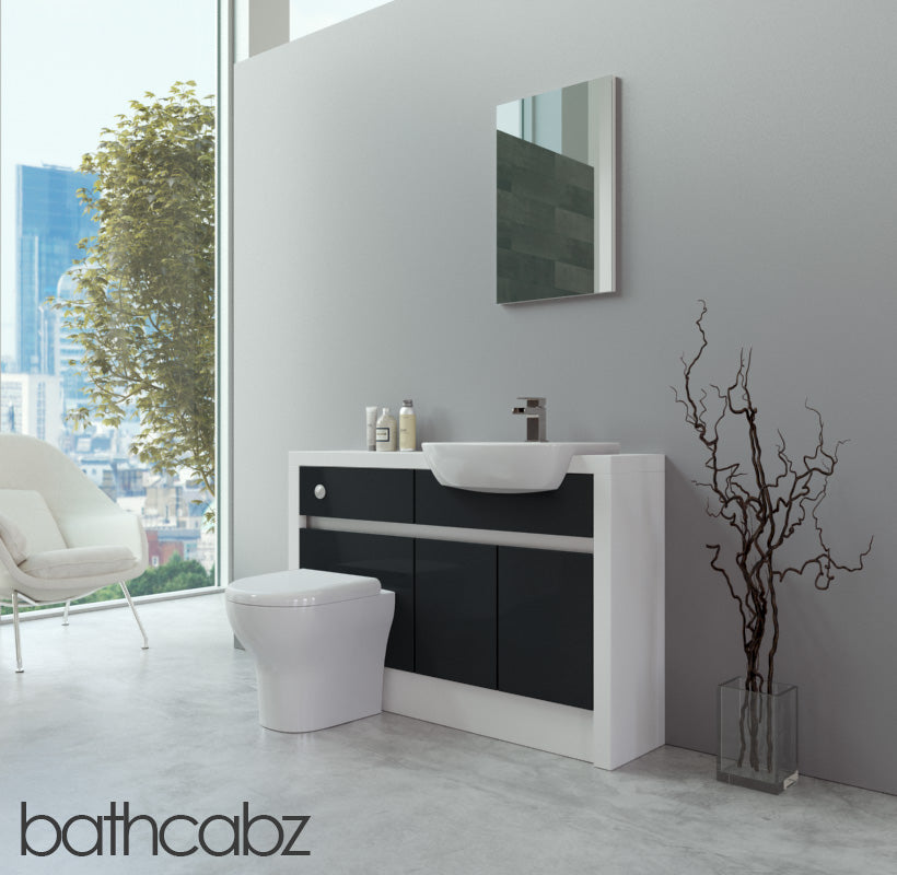 SIDONA WHITE MATT BASE UNITS BATHROOM FITTED FURNITURE