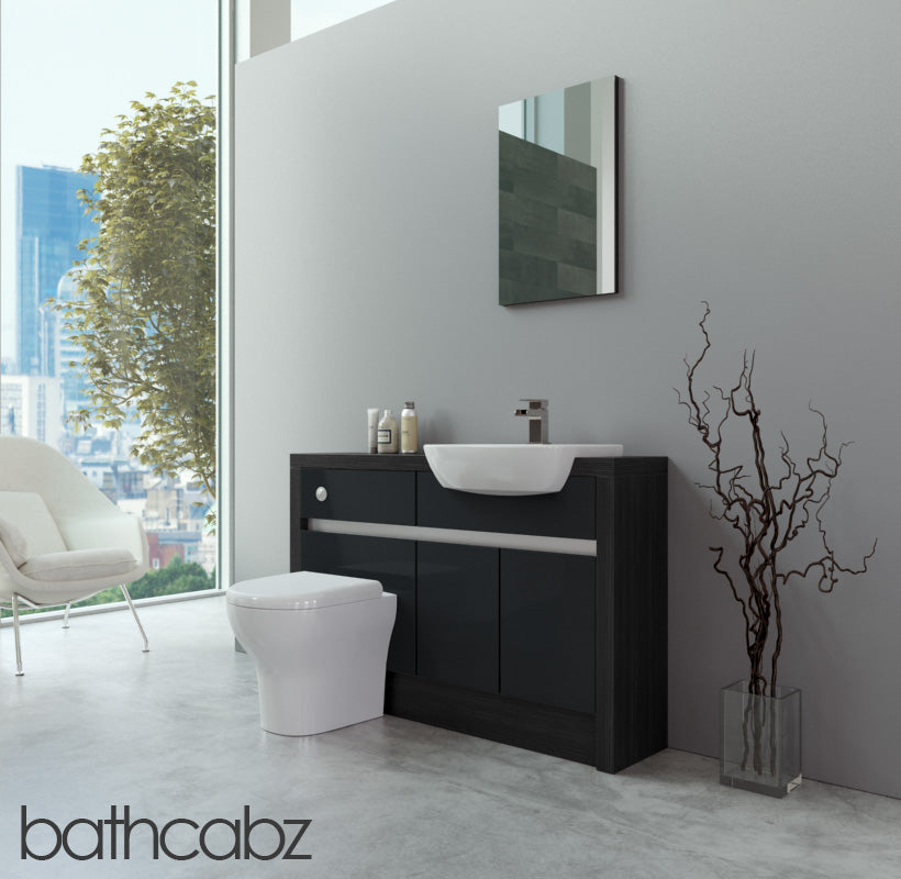 SIDONA HACIENDA BLACK BASE UNITS BATHROOM FITTED FURNITURE
