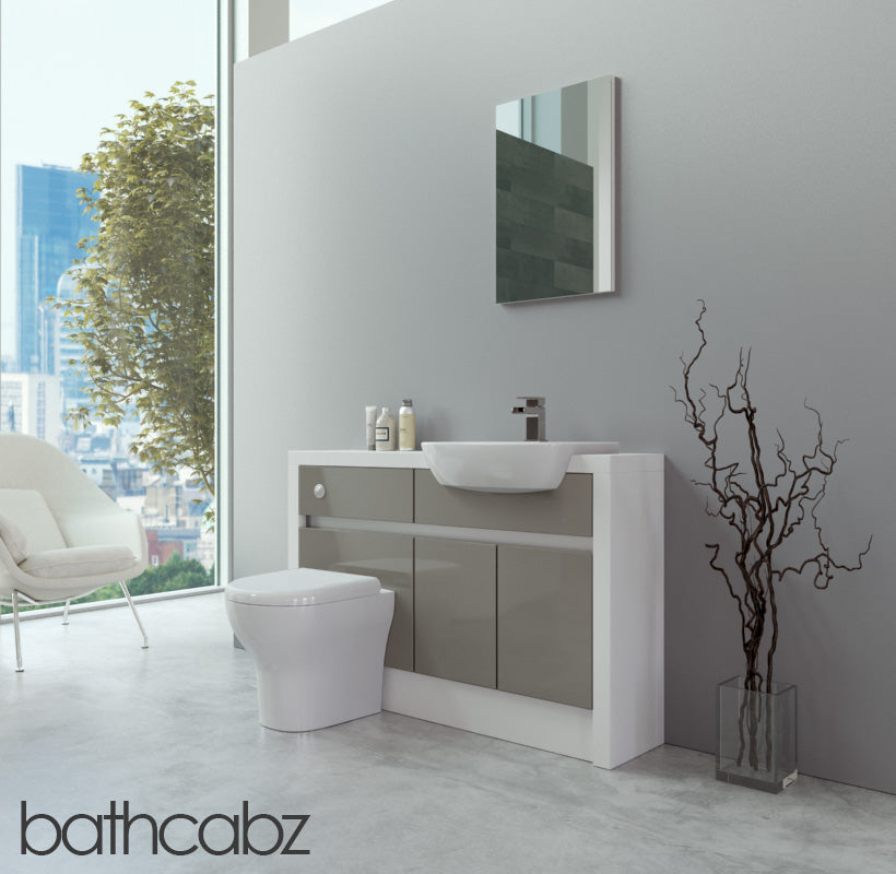 SIDONA WHITE MATT BASE UNITS BATHROOM FITTED FURNITURE