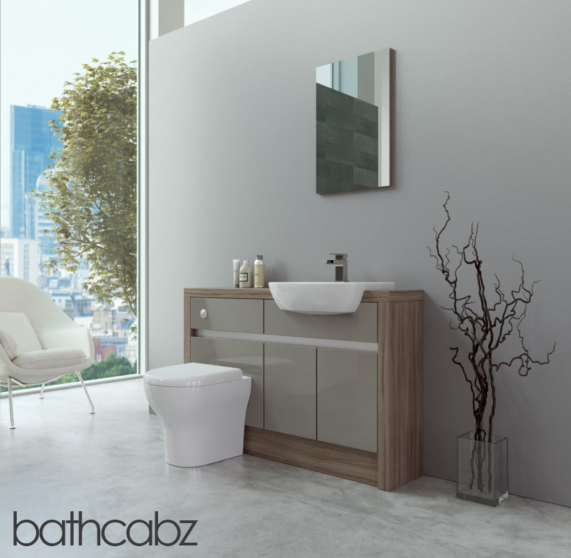 SIDONA DRIFTWOOD BASE UNITS BATHROOM FITTED FURNITURE