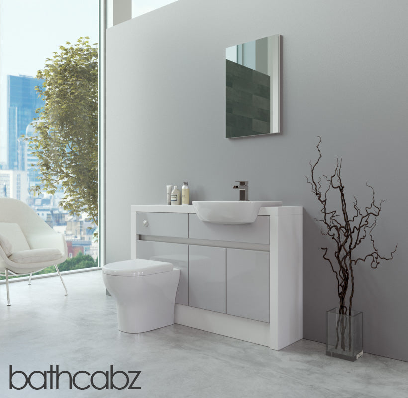 SIDONA WHITE MATT BASE UNITS BATHROOM FITTED FURNITURE
