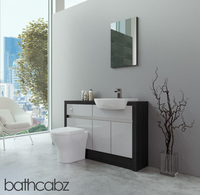 SIDONA HACIENDA BLACK BASE UNITS BATHROOM FITTED FURNITURE