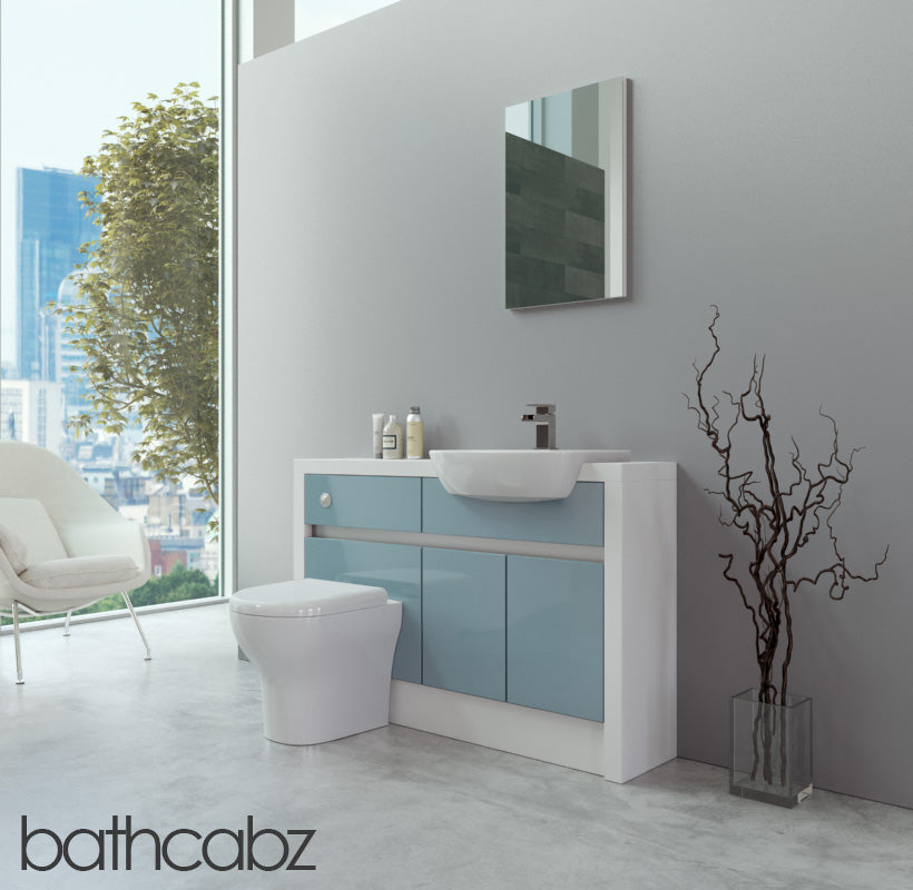 SIDONA WHITE MATT BASE UNITS BATHROOM FITTED FURNITURE