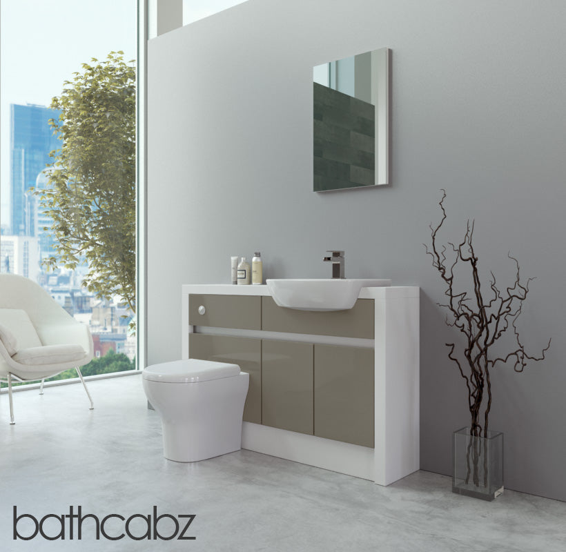 SIDONA WHITE MATT BASE UNITS BATHROOM FITTED FURNITURE