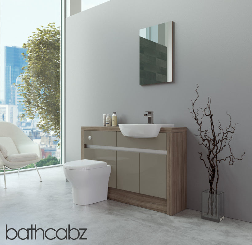 SIDONA DRIFTWOOD BASE UNITS BATHROOM FITTED FURNITURE