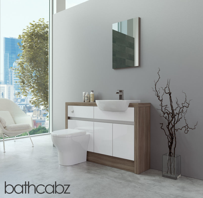 SIDONA DRIFTWOOD BASE UNITS BATHROOM FITTED FURNITURE