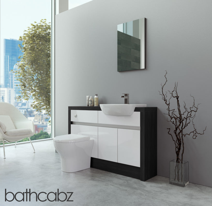 SIDONA HACIENDA BLACK BASE UNITS BATHROOM FITTED FURNITURE