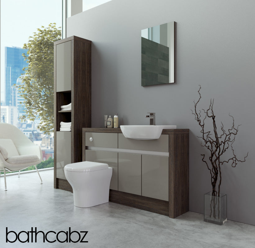 SIDONA MALI WENGE BASE & TALL UNIT BATHROOM FITTED FURNITURE