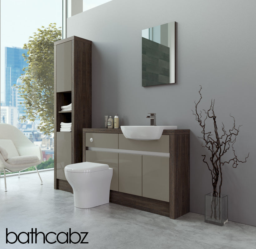 SIDONA MALI WENGE BASE & TALL UNIT BATHROOM FITTED FURNITURE
