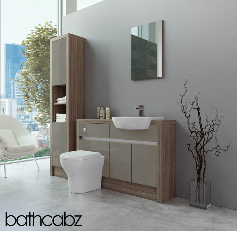 SIDONA DRIFTWOOD BASE & TALL UNIT BATHROOM FITTED FURNITURE