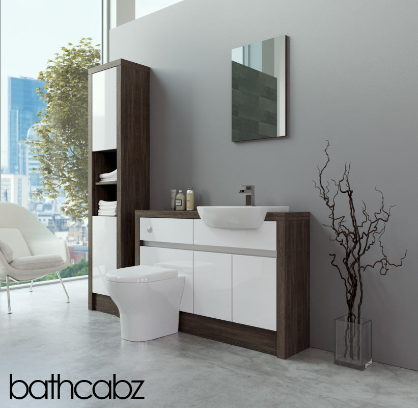 SIDONA MALI WENGE BASE & TALL UNIT BATHROOM FITTED FURNITURE
