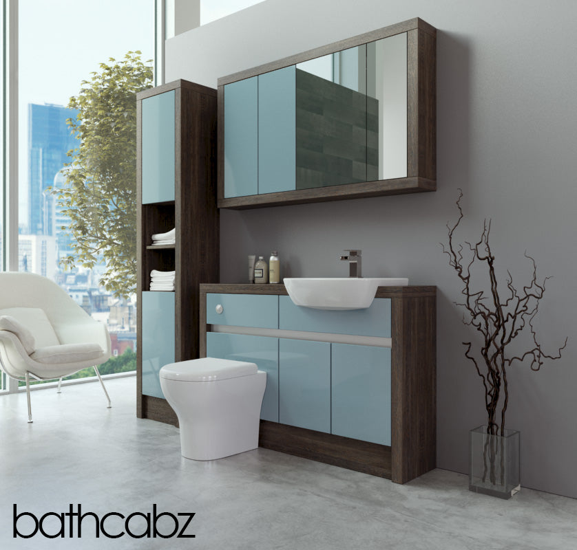 SIDONA MALI WENGE BASE, WALL & TALL UNIT BATHROOM FITTED FURNITURE
