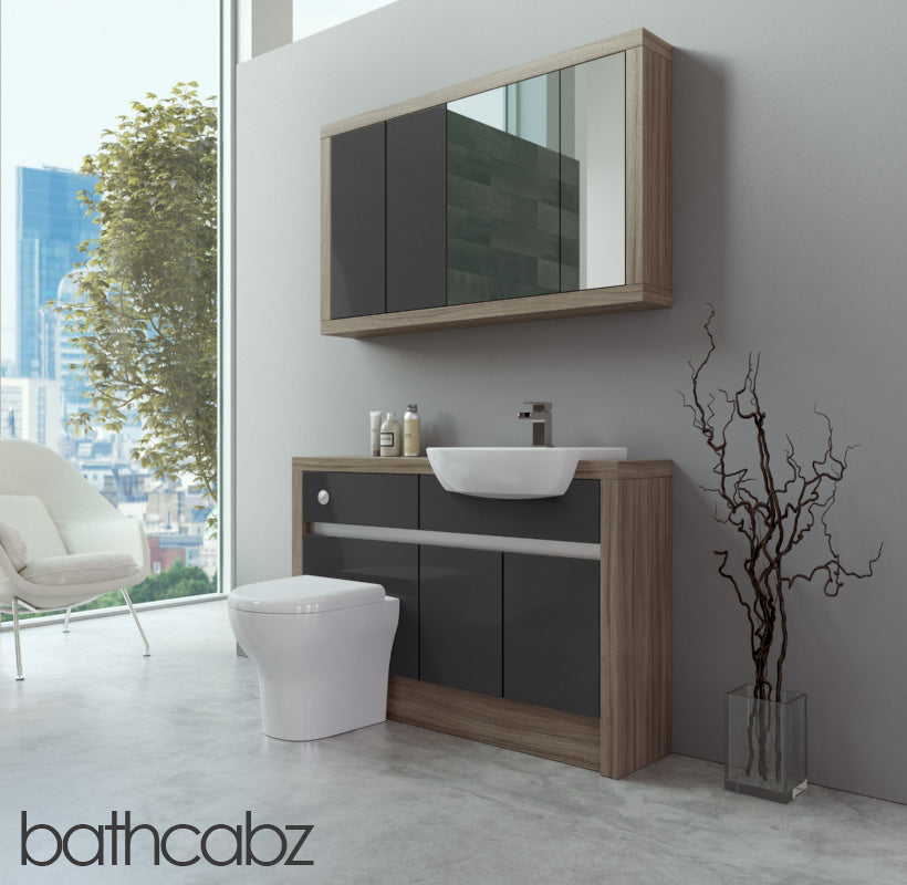 SIDONA DRIFTWOOD BASE & WALL UNITS BATHROOM FITTED FURNITURE