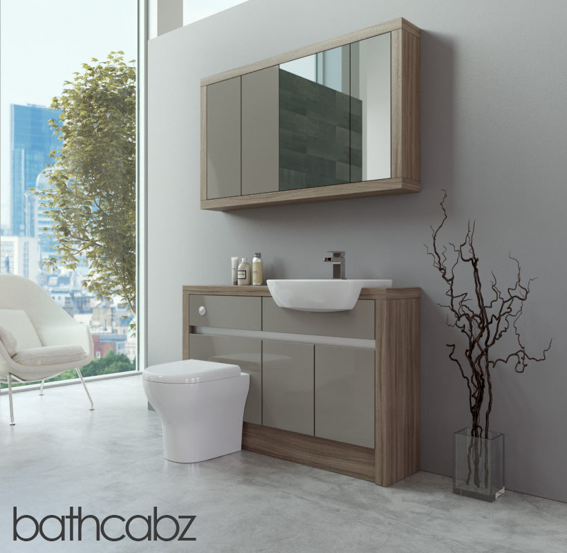 SIDONA DRIFTWOOD BASE & WALL UNITS BATHROOM FITTED FURNITURE