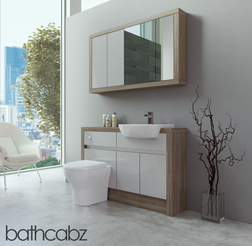 SIDONA DRIFTWOOD BASE & WALL UNITS BATHROOM FITTED FURNITURE