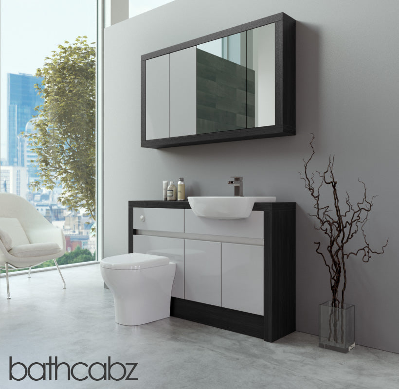 SIDONA HACIENDA BLACK BASE & WALL UNITS BATHROOM FITTED FURNITURE
