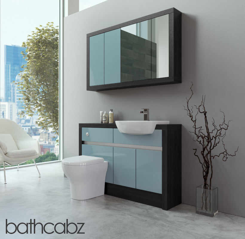 SIDONA HACIENDA BLACK BASE & WALL UNITS BATHROOM FITTED FURNITURE