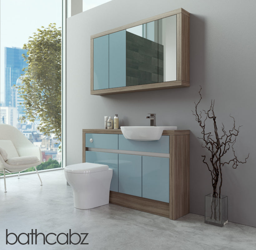 SIDONA DRIFTWOOD BASE & WALL UNITS BATHROOM FITTED FURNITURE
