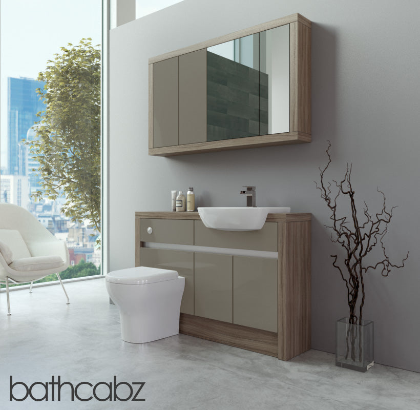 SIDONA DRIFTWOOD BASE & WALL UNITS BATHROOM FITTED FURNITURE