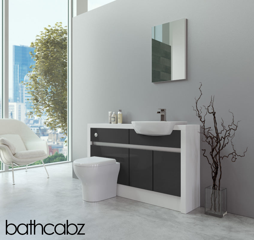 SIDONA WHITE MATT BASE UNITS BATHROOM FITTED FURNITURE