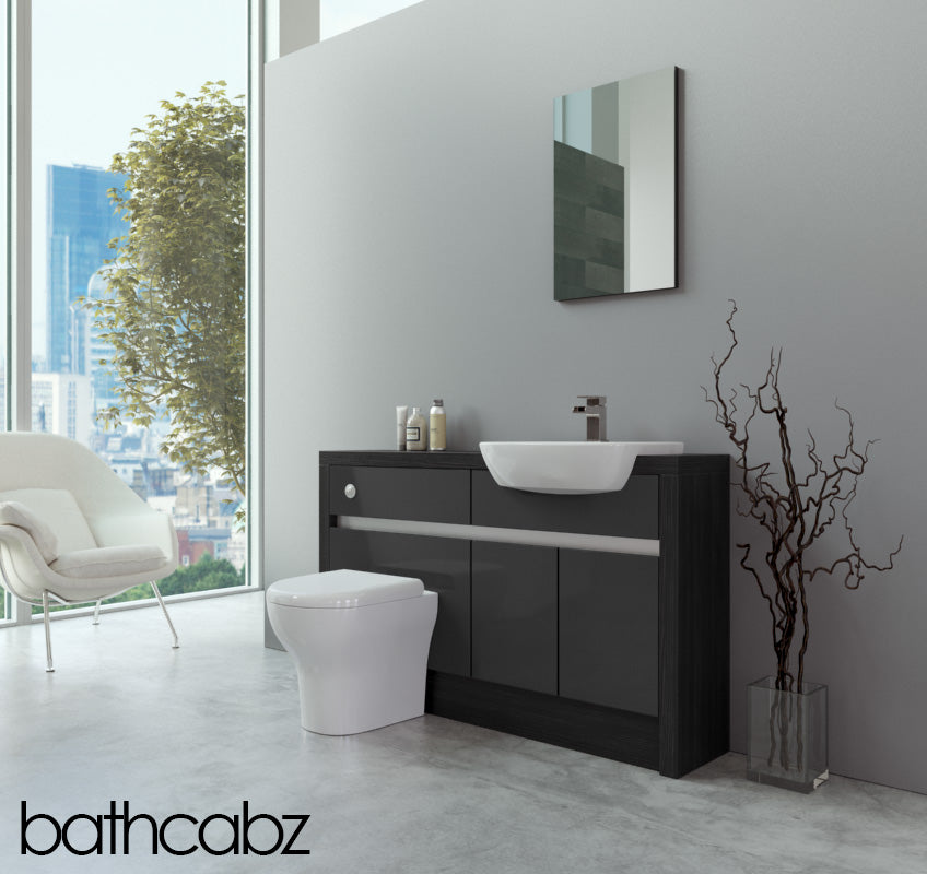 SIDONA HACIENDA BLACK BASE UNITS BATHROOM FITTED FURNITURE