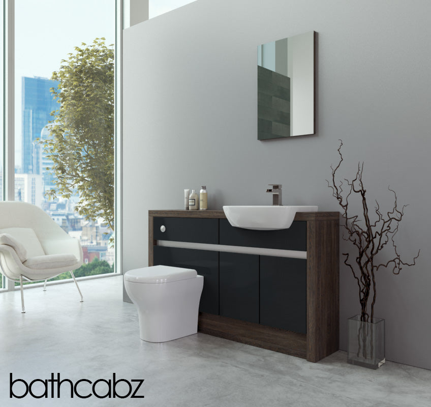 SIDONA MALI WENGE BASE UNITS BATHROOM FITTED FURNITURE