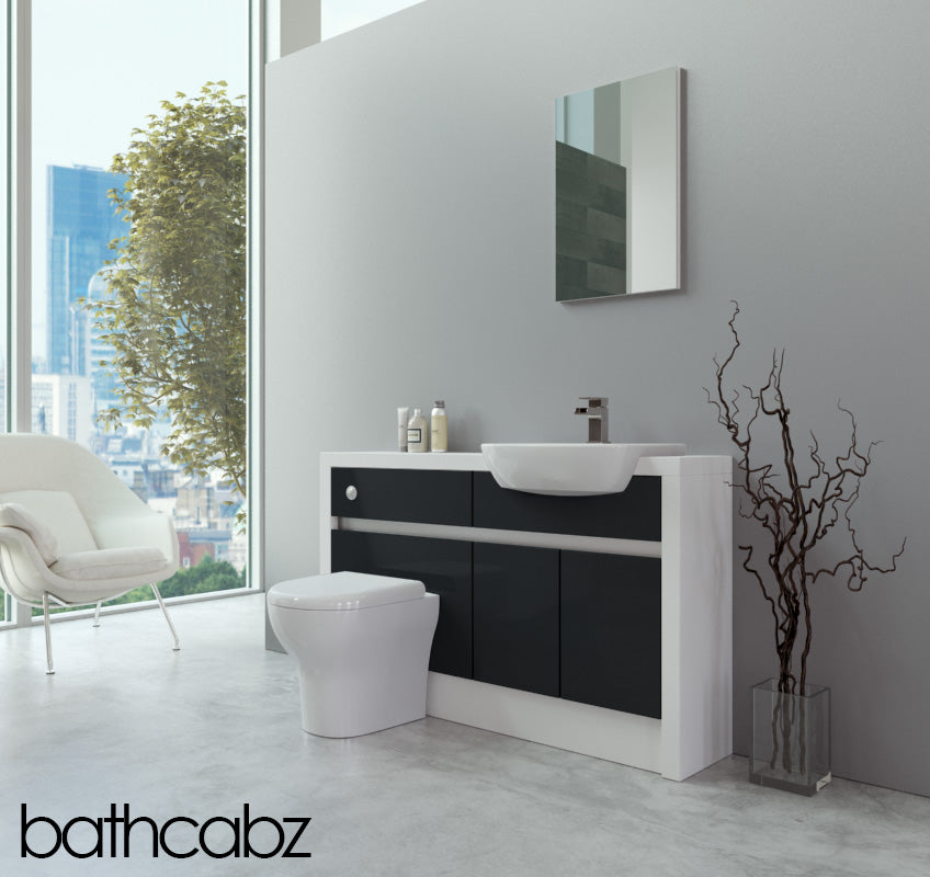 SIDONA WHITE MATT BASE UNITS BATHROOM FITTED FURNITURE