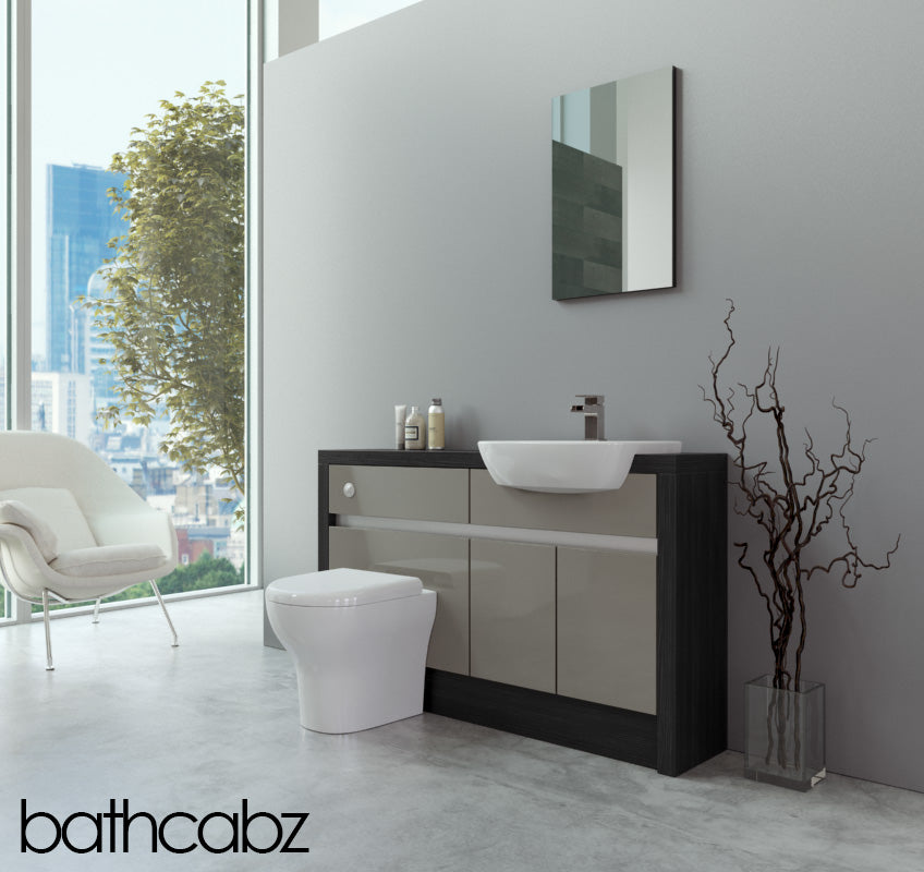SIDONA HACIENDA BLACK BASE UNITS BATHROOM FITTED FURNITURE