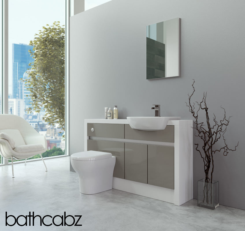 SIDONA WHITE MATT BASE UNITS BATHROOM FITTED FURNITURE