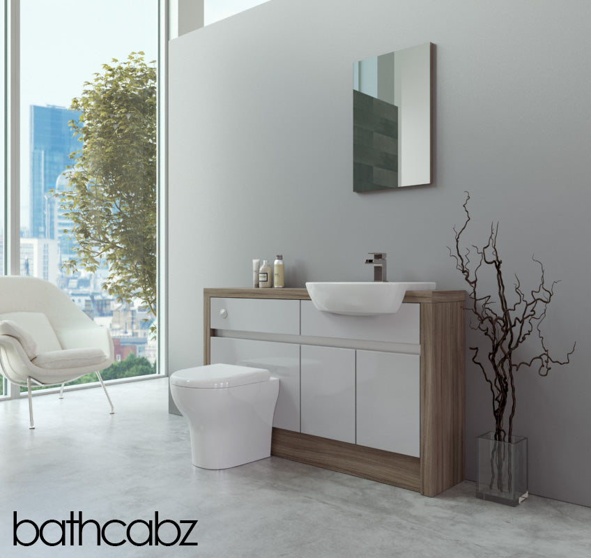 SIDONA DRIFTWOOD BASE UNITS BATHROOM FITTED FURNITURE