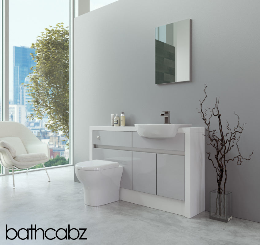SIDONA WHITE MATT BASE UNITS BATHROOM FITTED FURNITURE