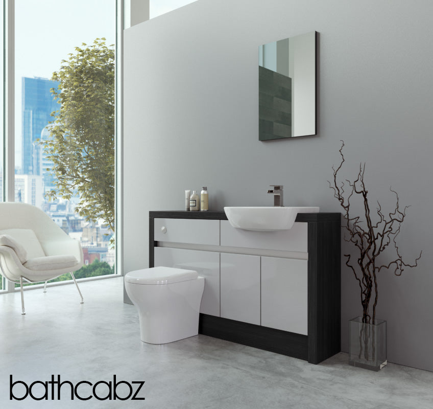 SIDONA HACIENDA BLACK BASE UNITS BATHROOM FITTED FURNITURE