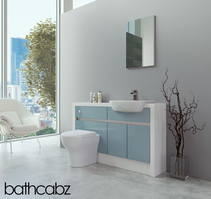 SIDONA WHITE MATT BASE UNITS BATHROOM FITTED FURNITURE