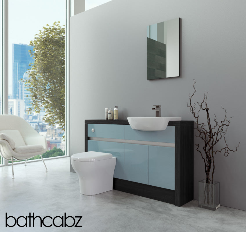 SIDONA HACIENDA BLACK BASE UNITS BATHROOM FITTED FURNITURE