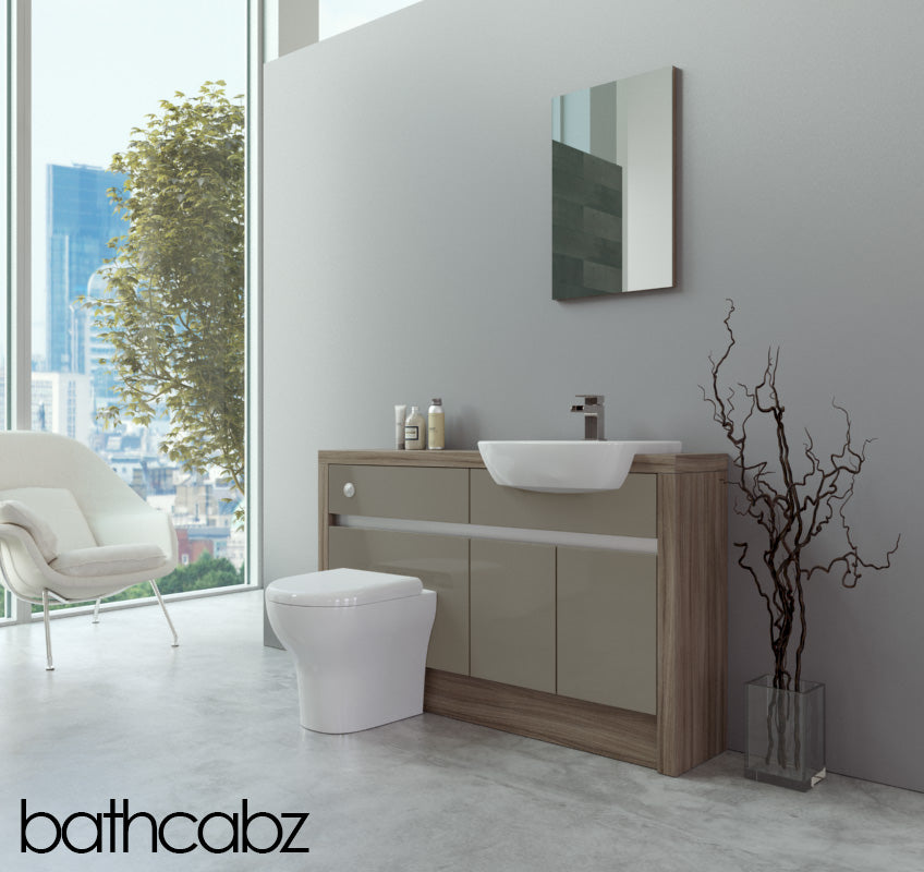 SIDONA DRIFTWOOD BASE UNITS BATHROOM FITTED FURNITURE