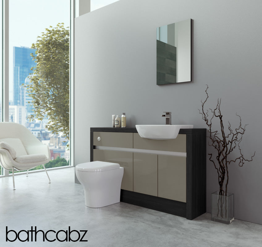 SIDONA HACIENDA BLACK BASE UNITS BATHROOM FITTED FURNITURE
