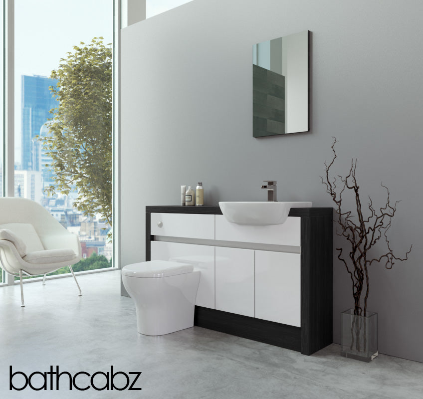 SIDONA HACIENDA BLACK BASE UNITS BATHROOM FITTED FURNITURE