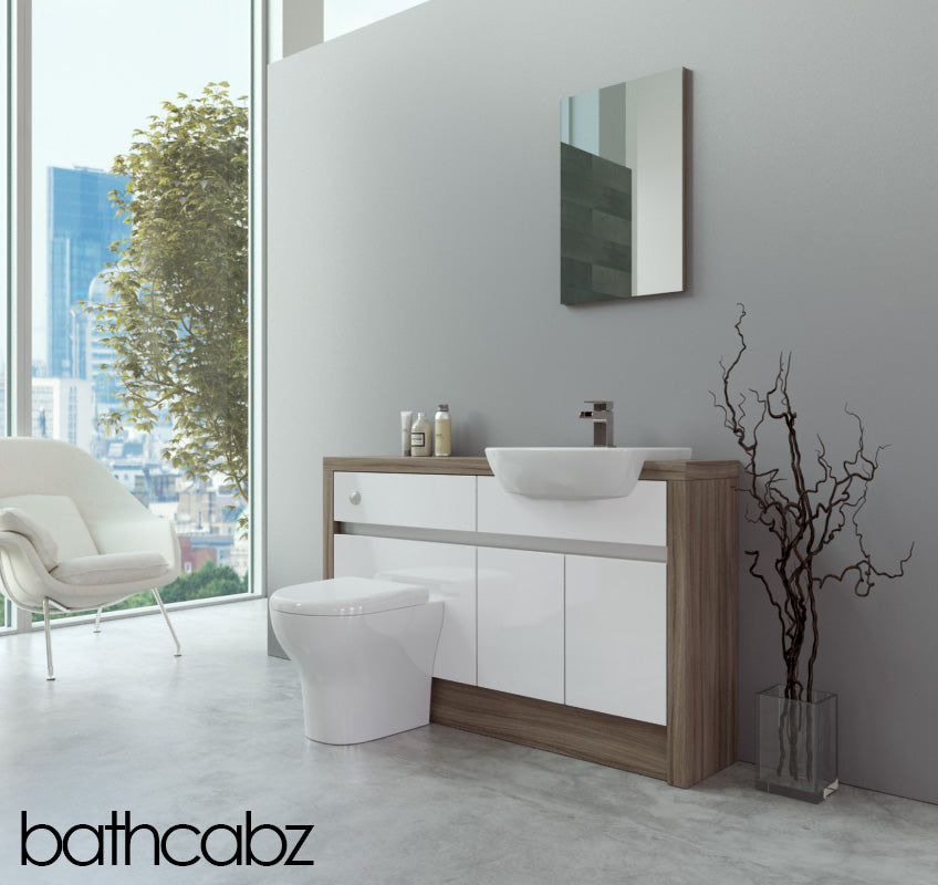 SIDONA DRIFTWOOD BASE UNITS BATHROOM FITTED FURNITURE