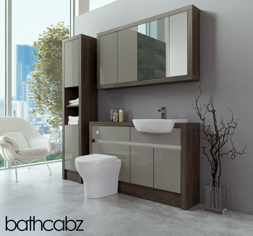 SIDONA MALI WENGE BASE, WALL & TALL UNIT BATHROOM FITTED FURNITURE