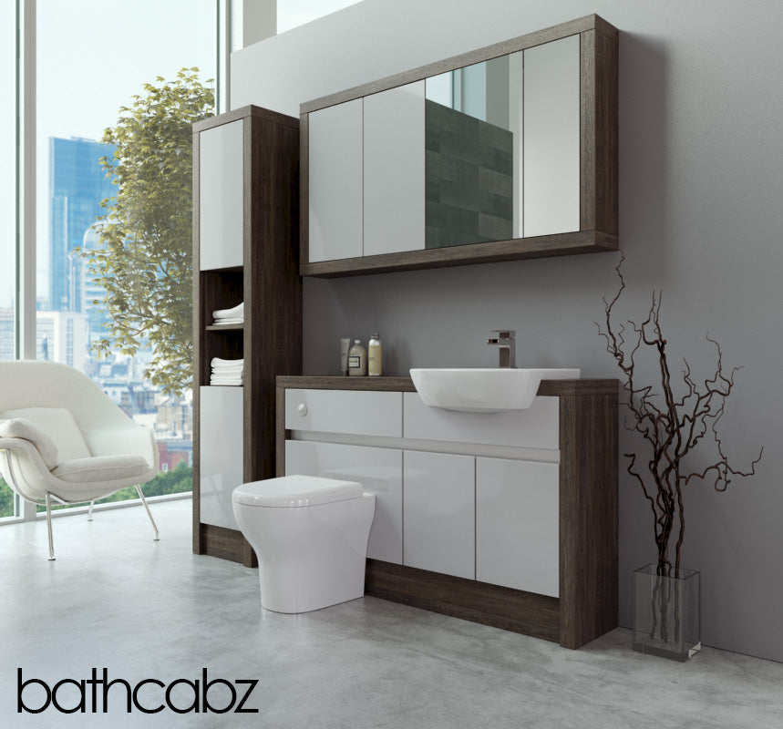 SIDONA MALI WENGE BASE, WALL & TALL UNIT BATHROOM FITTED FURNITURE
