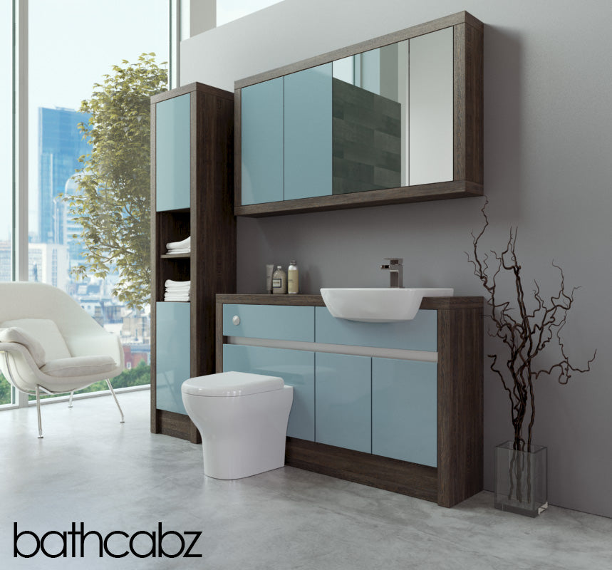 SIDONA MALI WENGE BASE, WALL & TALL UNIT BATHROOM FITTED FURNITURE