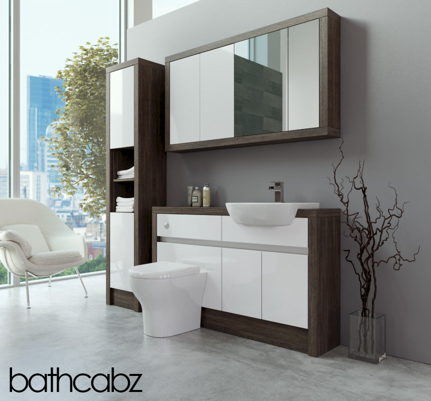 SIDONA MALI WENGE BASE, WALL & TALL UNIT BATHROOM FITTED FURNITURE