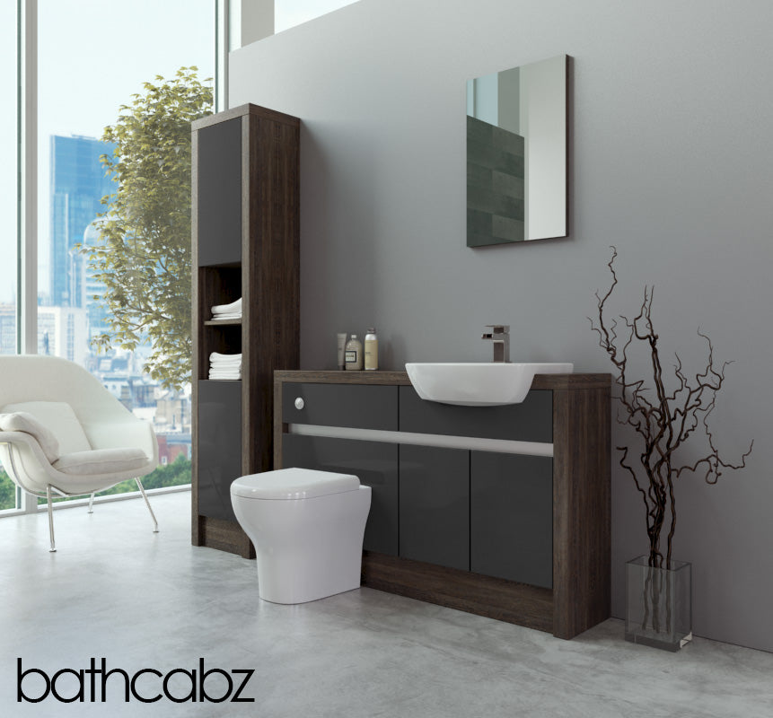 SIDONA MALI WENGE BASE & TALL UNIT BATHROOM FITTED FURNITURE
